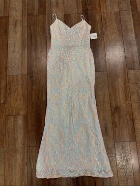 David's Bridal Jules & Cleo prom dress Sequin Spaghetti-Strap Maxi Dress